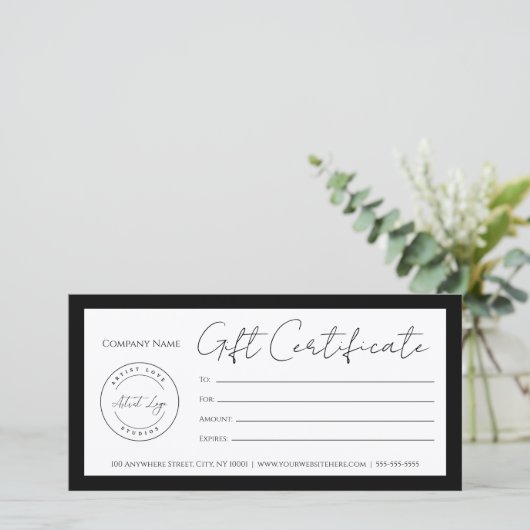 ロゴギフト証明書の追加テンプレートのカスタマイズ シーズンカード (スタンド正面)