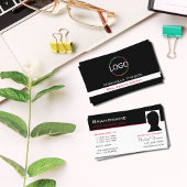 ロゴクラシックとフォトのプロフェッショナルを含む白黒 名刺