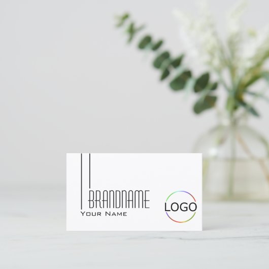 ロゴクラシックとフォトプロフェッショナル付き平白 名刺 (スタンド正面)