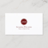 ロゴクラシックと写真が入った白ワインの赤 名刺 (正面)