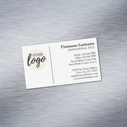 ロゴクラシックと情報を含むデザイン連絡 マグネット名刺 (インサイチュ)