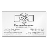 ロゴクラシックと情報を含むデザイン連絡 マグネット名刺 (正面)