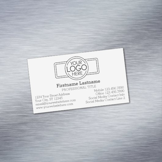 ロゴクラシックと情報を含むデザイン連絡 マグネット名刺 (インサイチュ)