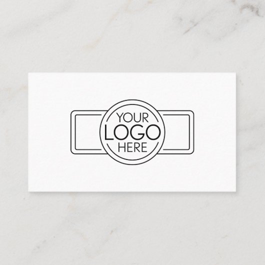 ロゴクラシックと情報を含むデザイン連絡 名刺 (裏面)