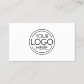 ロゴクラシックと情報を含むデザイン連絡 名刺 (裏面)