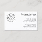 ロゴクラシックと情報を含むデザイン連絡 名刺 (正面)