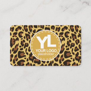 ロゴクラシックのLeopard印刷ロカビリー 名刺