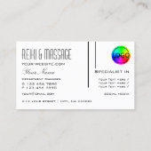 ロゴクラシック付き平白プロフェッショナルモダン 名刺 (裏面)