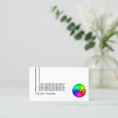 ロゴクラシック付き平白プロフェッショナルモダン 名刺 (スタンド正面)