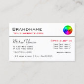 ロゴクラシック付き白黒プロフェッショナル 名刺 (裏面)