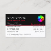 ロゴクラシック付き白黒プロフェッショナル 名刺 (裏面)