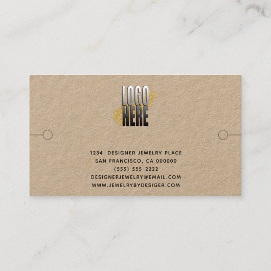 ロゴクラフト名刺付きブレスレットディスプレイ 名刺 (裏面)