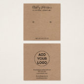 ロゴクラフト素朴なミニマリストスタッドイヤリングディスプレイ (正面&裏面)