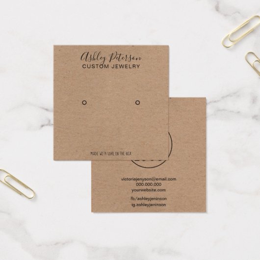 ロゴクラフト素朴なミニマリストスタッドイヤリングディスプレイ (オフィス)