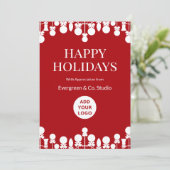 ロゴクリスマスカード | 業務エレガントスタイル シーズンカード (スタンド正面)