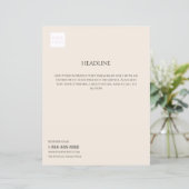 ロゴクリーミニマルムビジネスマーケティングチラシ (スタンド正面)