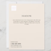 ロゴクリーミニマルムビジネスマーケティングチラシ (正面)