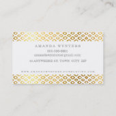 ロゴクール素模様金ゴールド箔エンブレムオクタゴン 名刺 (裏面)