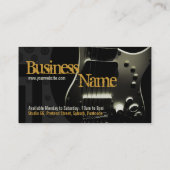 ロゴグランジ付きダークギター 名刺 (裏面)