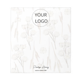 ロゴグリーンリーウォーターカラービジネスカスタムモダン ノートパッド