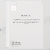 ロゴグレイミニマルビジネスマーケティングチラシ (裏面)