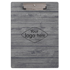 ロゴグレーの木目クリップボード クリップボード