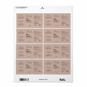 ロゴコスメモダンティックボトルラベル ラベル (フルシート)