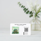 *~*ロゴコテージクォータインキャビンレンタルAP49 QR 名刺 (スタンド正面)