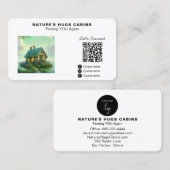 *~*ロゴコテージクォータインキャビンレンタルAP49 QR 名刺 (正面/裏面)