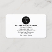 *~*ロゴコテージクォータインキャビンレンタルAP49 QR 名刺 (裏面)