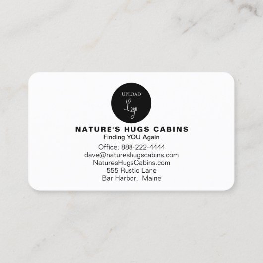 *~*ロゴコテージロッジキャビンレンタルAP49 QR 名刺 (裏面)