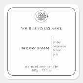 ロゴコンテンポラリー製品の白黒の追加 スクエアシール (正面)