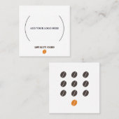 ロゴコーヒーショップモダンの追加 ロイヤリティカード (正面/裏面)