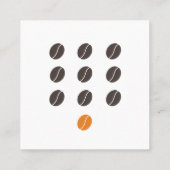 ロゴコーヒーショップモダンの追加 ロイヤリティカード (裏面)