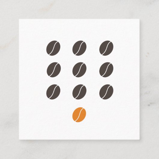 ロゴコーヒーショップモダンの追加 ロイヤリティカード (裏面)