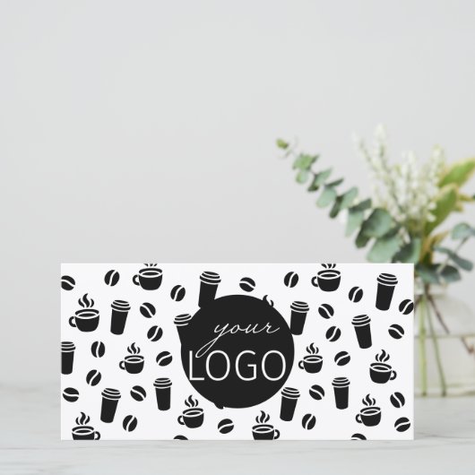 ロゴコーヒーショップ柄ビジネスギフト券 (スタンド正面)