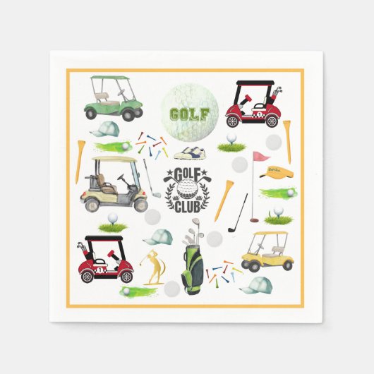 ロゴゴルフクラブリーグトーナメント スタンダードカクテルナプキン (正面)