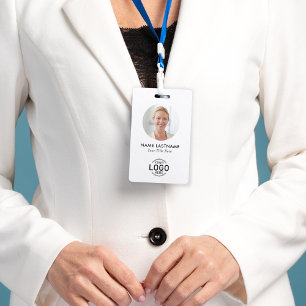 ロゴサークル写真シンプルミニマルClean White バッジ