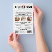 ロゴサービス 美容院 マーケティング チラシ (ハンドル)