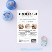 ロゴサービス 美容院 マーケティング チラシ (シングル)