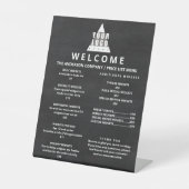 ロゴシャルボードプロモーション価格表2列大 台座サイン (正面)