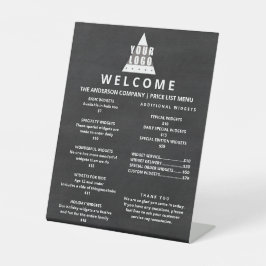 ロゴシャルボードプロモーション価格表2列大 台座サイン