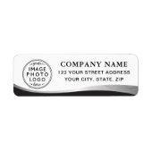 ロゴシルバーグレーグラディエント事業差出人住所 ラベル (正面)