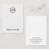 ロゴシルバーブラックジュエリーイヤリングディスプレイ 名刺 (正面/裏面)