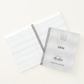 ロゴシルバーモノグラムイニシャル事業 ノートブック (内部)