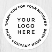 ロゴシンプルとプロフェッショナルありがとう ラウンドシール