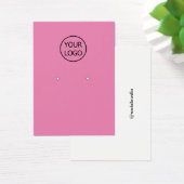 ロゴシンプルのイヤリング表示を追加カスタムするピンク (デスク)