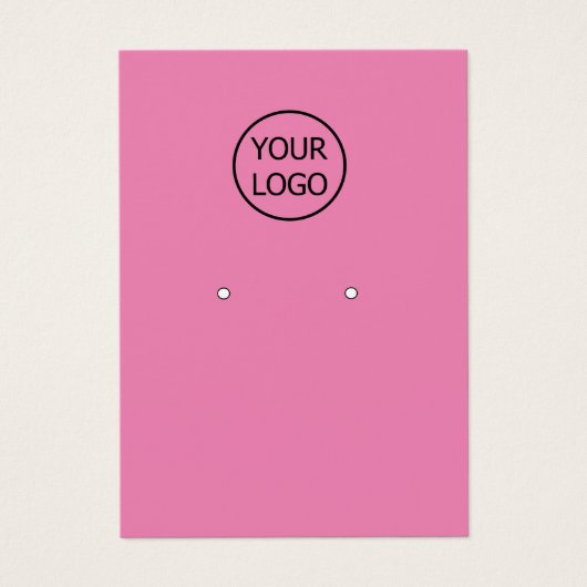 ロゴシンプルのイヤリング表示を追加カスタムするピンク (正面)