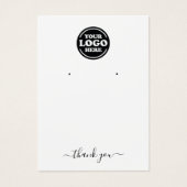 ロゴシンプルの追加ジュエリーイヤリング表示カード (正面)