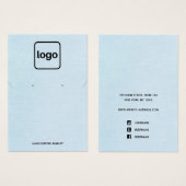 ロゴシンプルの追加ブルーイヤリングとネックレスディスプレイ (正面&裏面)